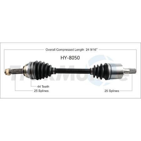 Surtrack Axle Cv Axle Shaft, Hy-8050 HY-8050